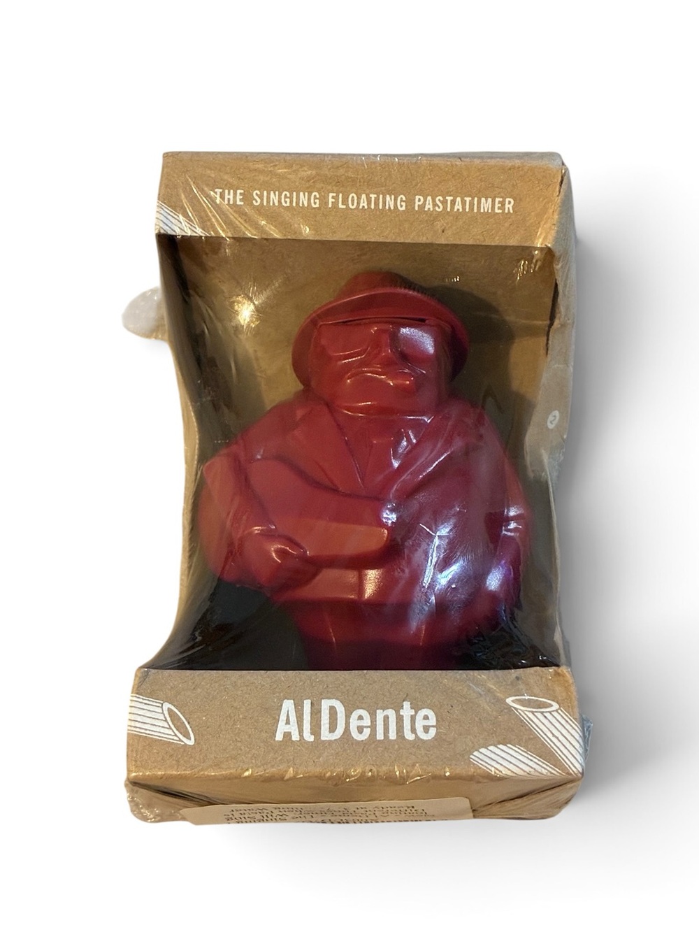 BrainStream Al Dente Singing Floating Pasta Timer Red Mafia Brand New Sealed